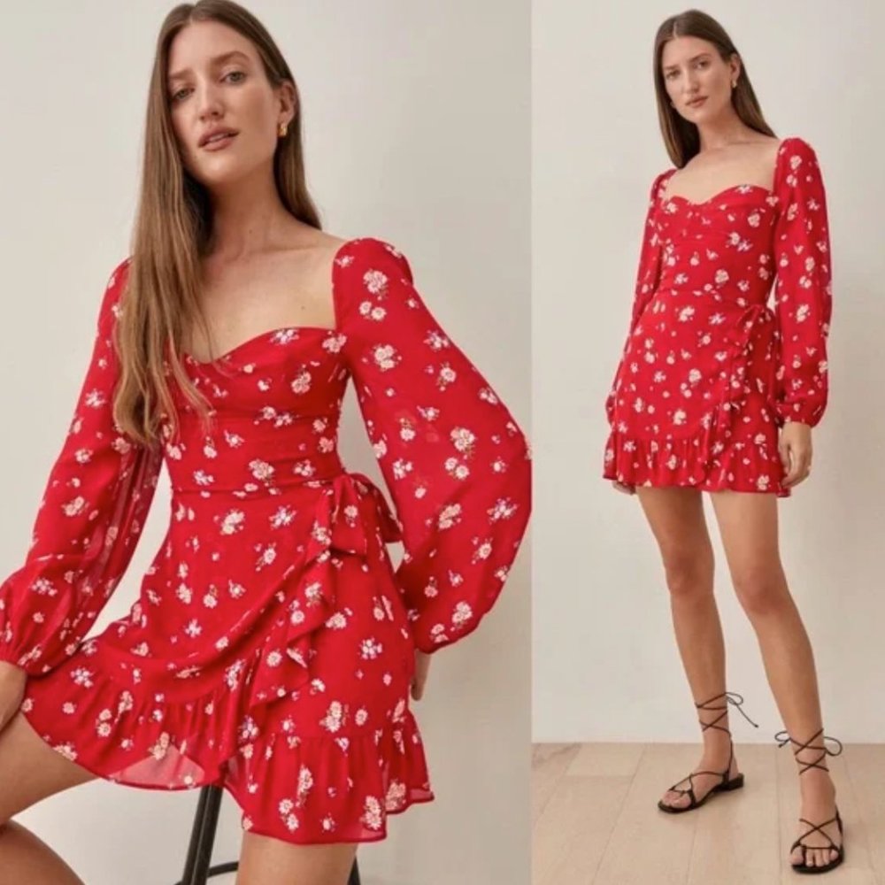 Reformation Cammi Dress in Cassia Size 10